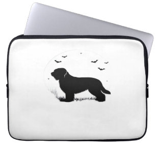 Briard Dog – Halloween Moon Silhouette Oversized T Laptop Sleeve
