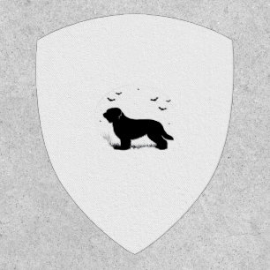 Briard Dog – Halloween Moon Silhouette Oversized T Patch