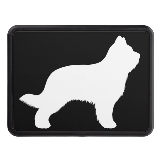 Briard Dog Silhouette Tow Hitch Cover (Front)