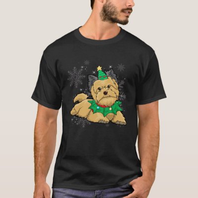 Briard Dog  Woman Christmas Tree Dog T-Shirt