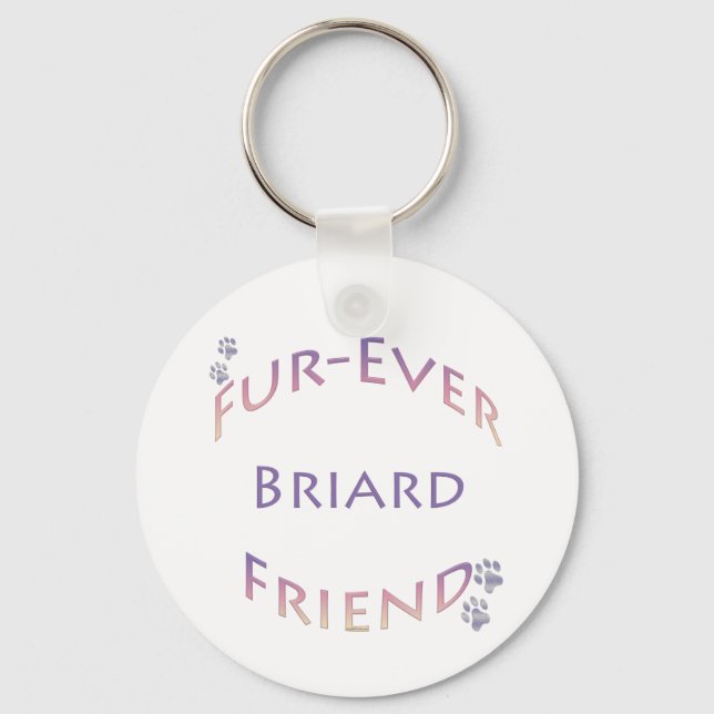 Briard Furever Keychain (Front)
