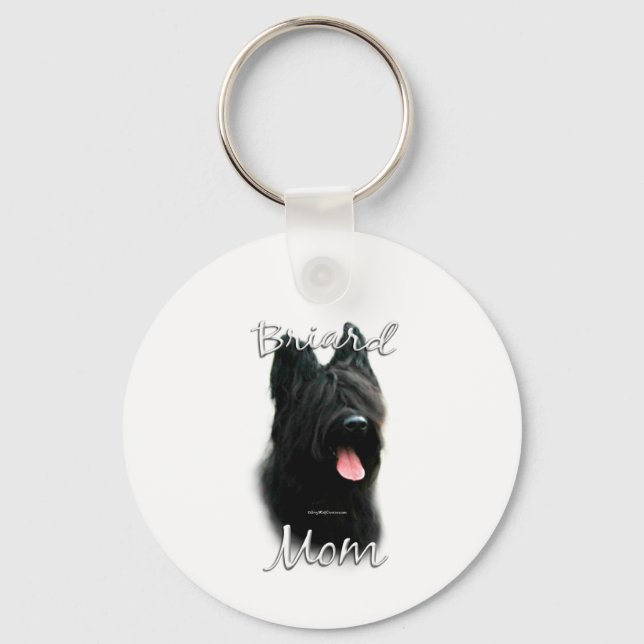 Briard Mom 2 Keychain (Front)