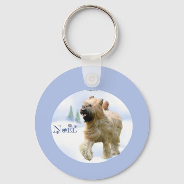 Briard Noel Keychain (Front)