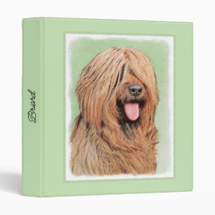 Briard Painting - Cute Original Dog Art 3 Ring Binder