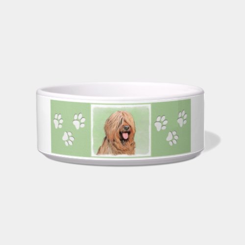 Briard Painting _ Cute Original Dog Art Bowl