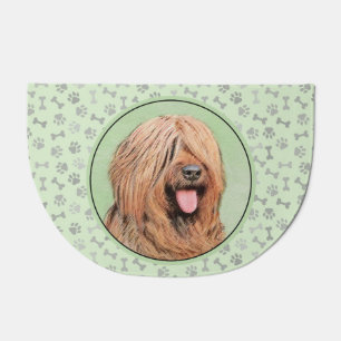 Briard Painting - Cute Original Dog Art Doormat