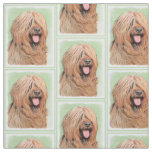 Briard Painting - Cute Original Dog Art Fabric