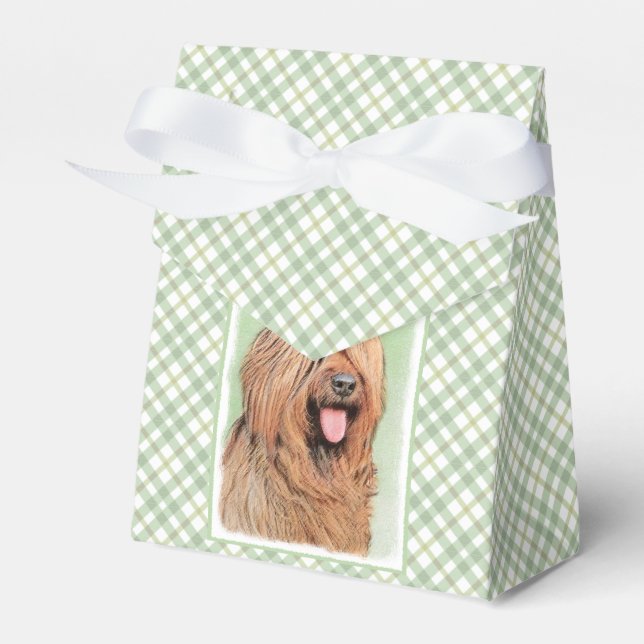 Briard Painting - Cute Original Dog Art Favor Boxes (Front Side)