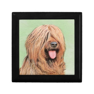 Briard Painting - Cute Original Dog Art Gift Box
