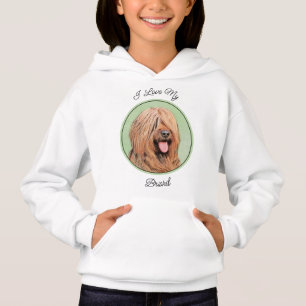 Briard Painting - Cute Original Dog Art Hoodie