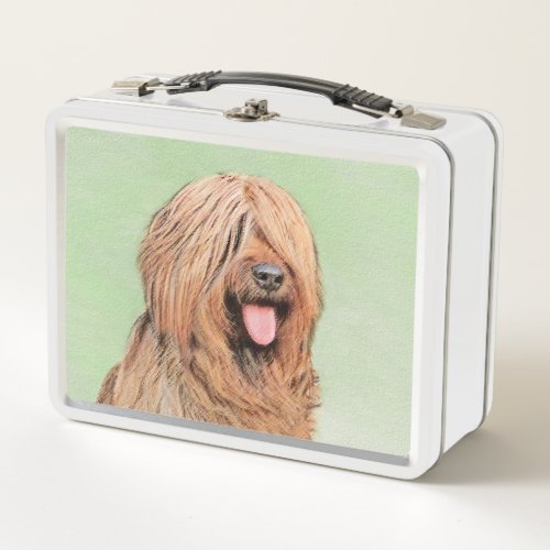 Briard Painting _ Cute Original Dog Art Metal Lunch Box