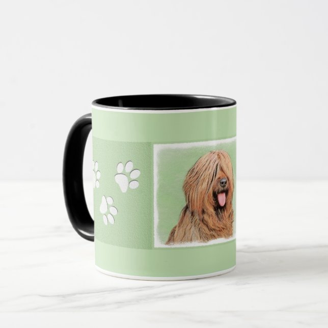 Briard Painting - Cute Original Dog Art Mug (Front Left)