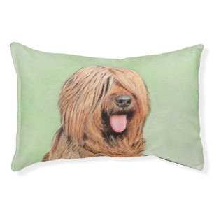 Briard Painting - Cute Original Dog Art Pet Bed