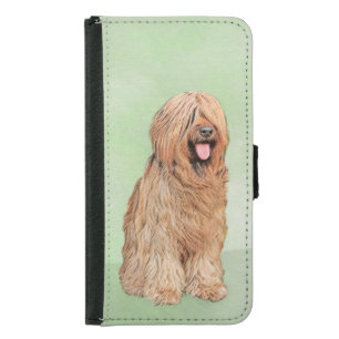 Briard Painting - Cute Original Dog Art Samsung Galaxy S5 Wallet Case