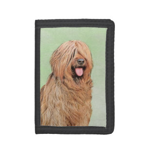Briard Painting - Cute Original Dog Art Trifold Wallet
