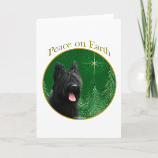 Briard Peace Holiday Card