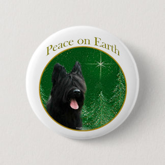 Briard Peace Pinback Button