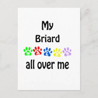 Briard Walks Design Postcard