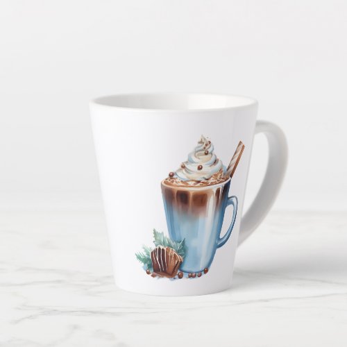 Bribed with Hot Chocolate blue Latte Mug