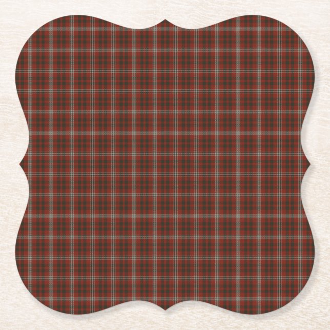 Brice (Bryce) Clan Tartan Paper Coaster (Front)