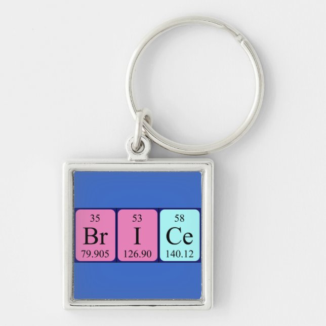 Brice periodic table name keyring (Front)