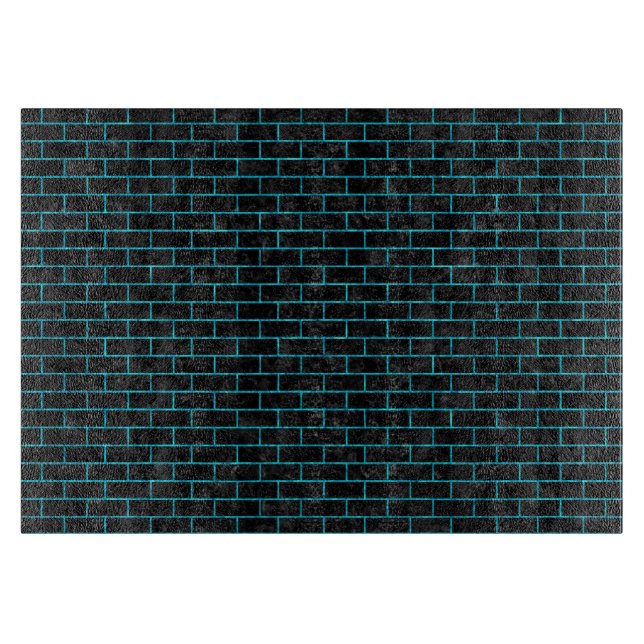 BRICK1 BLACK MARBLE & TURQUOISE MARBLE CUTTING BOARD (Front)
