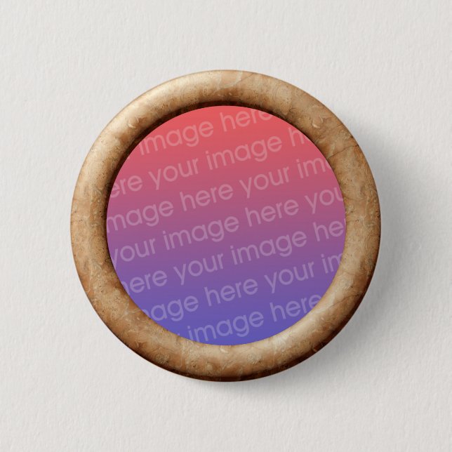 Brick (3d effect frame border) Template Button (Front)
