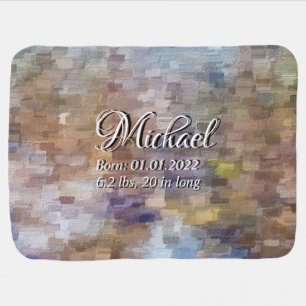 Brick Abstract Winter Fall Receiving Blanket