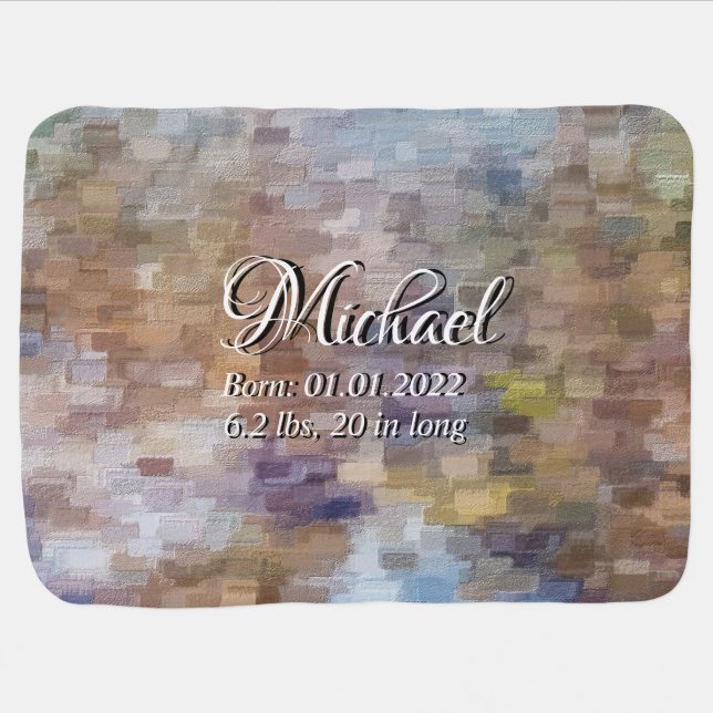Brick Abstract Winter Fall Receiving Blanket (Horizontal)