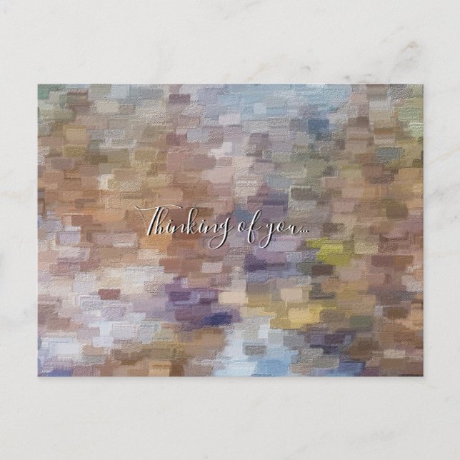 Brick Abstract Winter Fall Thinking Of U Postcard (Front)