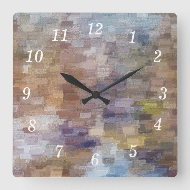 Brick Abstract Winter Fall Wall Clock (Front)