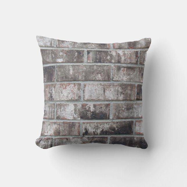 Brick and Mortar (printed: not made from bricks) Throw Pillow (Front)