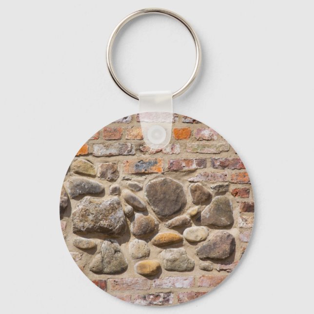 Brick and stone wall keychain (Front)