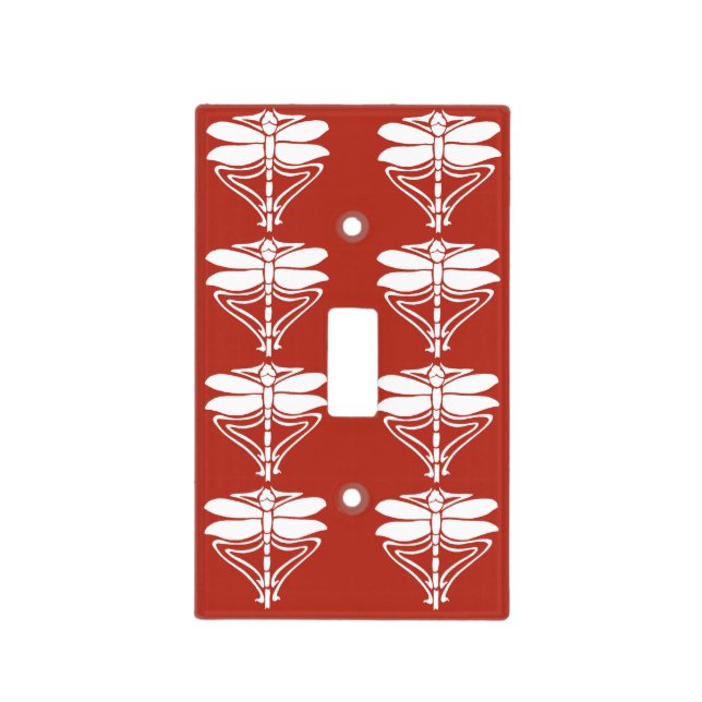 Brick Arts and Crafts Dragonflies Light Switch Cover (Front)