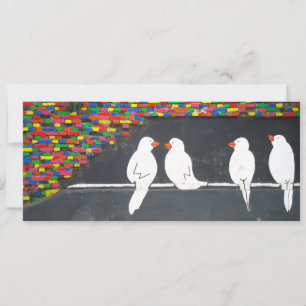 brick bird wall : graffiti wall invitation