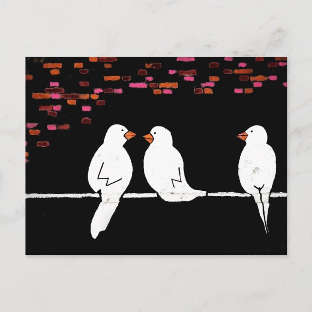 brick bird wall : graffiti wall postcard (Front)
