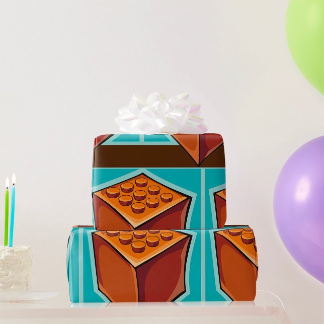 Brick Block Fun Building Toy Wrapping Paper (Creator Uploaded)
