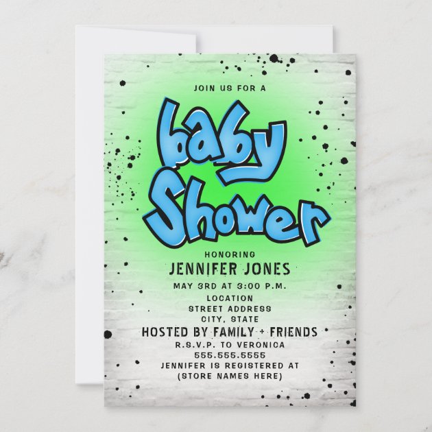 Hip hop baby shower 2024 invitations