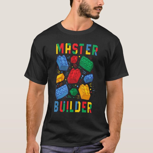 Brick Builder Blocks Master Builder T-Shirt (Front)