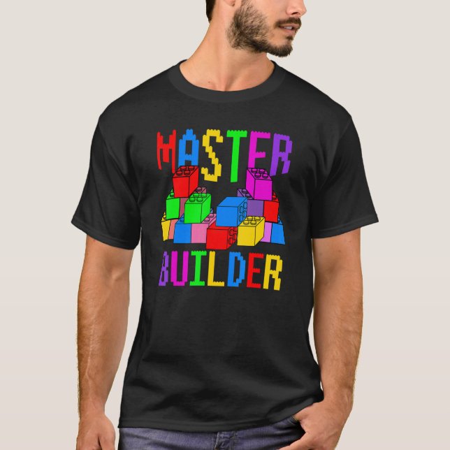 Brick Builder  Blocks Master Builder T-Shirt (Front)