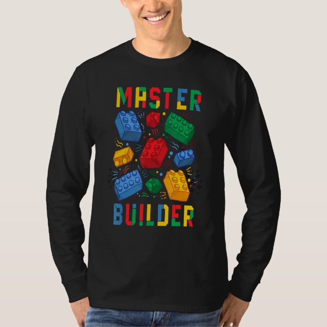 Brick Builder Blocks Master Builder T-Shirt (Front)