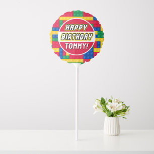 Brick Builder Customizable Birthday Sign Balloon