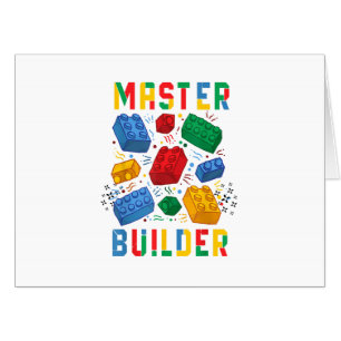 Brick Builder Funny Blocks Building Master Builder Card