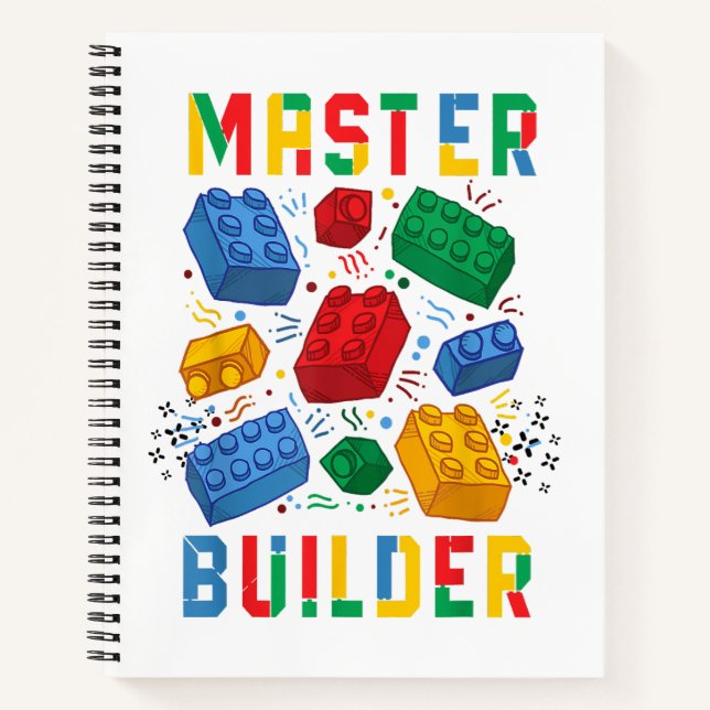 Brick Builder Funny Blocks Building Master Builder Notebook (Front)