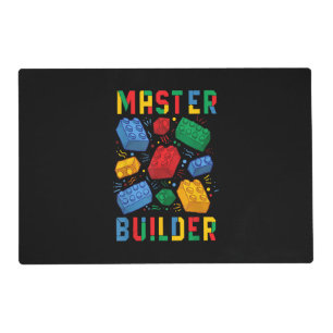 Brick Builder Funny Blocks Building Master Builder Placemat