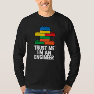 Brick Builder Funny Blocks Building Master Builder T-Shirt