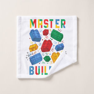 Brick Builder Funny Blocks Building Master Builder Wash Cloth