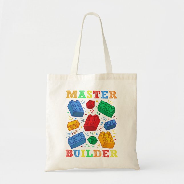 Brick Builder Funny Blocks Master Builder  Tote Bag (Front)