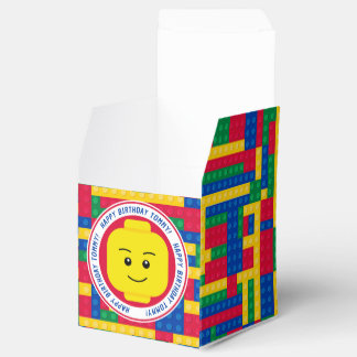 Brick Builder Man Customizable Birthday Favor Boxes