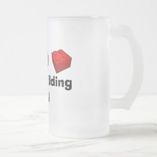Brick Building Fuel  Frosted Glass Beer Mug